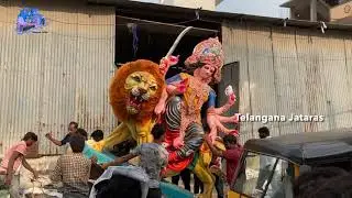 Durga Mata Aagman Hyderabad 2021 || Durga Mata Idol Transporting Dhoolpet || Durga Mata Aagman 2021
