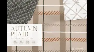 Download Autumn Plaid Seamless Patterns Stock Graphics