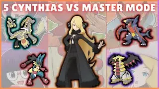 Bow Down To Your Queen! 👑 5 Cynthias Vs CS Master Mode 10k Points | Pokemon Masters EX