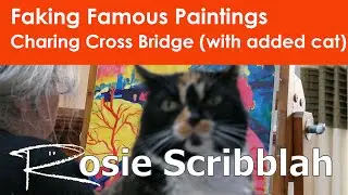 Charing Cross Bridge by Andr&eacute; Derain with added cat.
