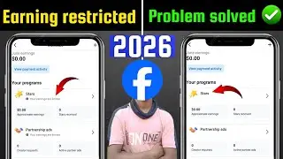 Your Earnings Are Limited Problem Facebook | Facebook Earnings Restricted Problem Solved Kaise Kare