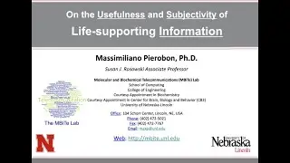 On the Usefulness and Subjectivity of Life-supporting Information - Massimiliano Pierobon