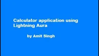 Calculator application using Lightning Aura