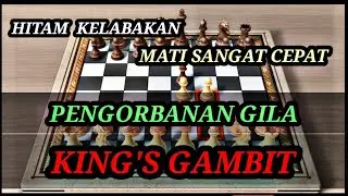Pengorbanan gila King's Gambit, Hitam kelabakan mati dengan cepat