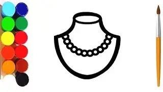 how to draw a diamond jewellery, painting and colouring for kids and toddlers_