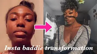 INSTAGRAM BADDIE MAKEUP TRANSFORMATION| 0-100 transformation. Darkskin makeup