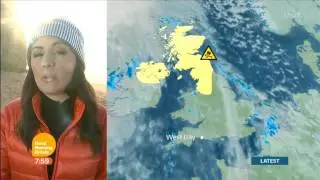 Laura Tobin At West Bay Dorset GMB Weather 2017 02 24