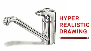 Hyper-Realistic-Drawing ||Simple  Water Tap Hyperrealistic Drawing