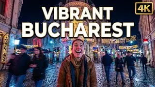 Bucharest 4K Walking Tour Nightlife Lipscani Old Town & Macca Vilacrosse Passage