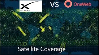 Starlink vs OneWeb Satellite Coverage - 26/4/2021
