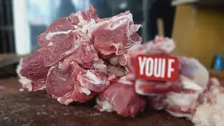Behind the Scenes at a Local Mutton Shop)World's Most Impressive Meat Cutting Skills in ) Mumbai