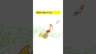 Musical Instruments with Smiley Note - #frenchhorn #musicallearning