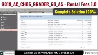 G019_AC_CH06_GRADER_6G_AS - Rental Fees 1.0 #Access_6G_Rental_Fees.accdb #RentalFees1.0 #ac_ch6 #6g