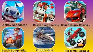 Disney speedstorm,Beach Buggy Racing,Beach Buggy Racing2,Riptide Gp2,Hill climb racing2,iOS Android 