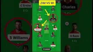 Zimbabwe vs West Indies WC Qualifiers Dream 11 Team Prediction #icc #shorts #treanding