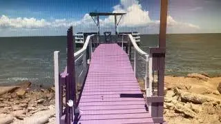 Private Pier for AirBnB rentals at 296 S, Ocean Dr. Indianola, Texas