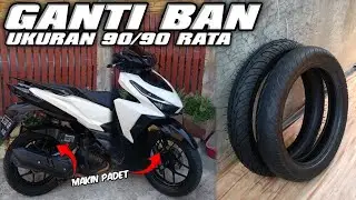 GANTI BAN VARIO PAKE UKURAN 90/90 RATA | LOOK MAKIN PADET