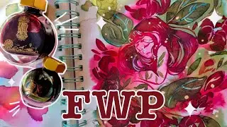 Ferris Wheel Press ⭐Unboxing and Swatching ⭐Cabernet on the lake ⭐Brilliant Beanstalk ⭐ Ink Drawing