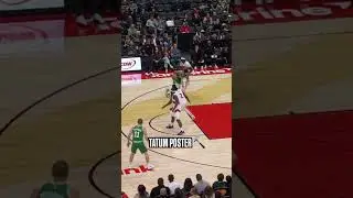 Tatum poster 😬 Big deuce #nba #boston
