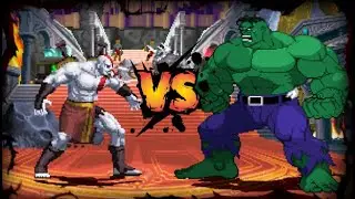 Kratos (God of War) vs The Incredible Hulk MUGEN BATTLE