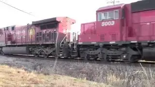 CP 8610 5003 Mid DPU 8629 & End DPU 8637 Leads A CP Coal Train East At Langley BC