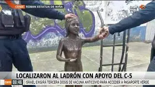 Roban estatua de ni&ntilde;a en Paseo de la Reforma