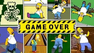 Evolution of The Simpsons Games Death Animations & Game Over Screens