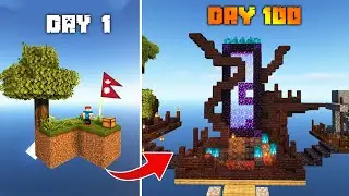 I Survived 100 Days In Minecraft SKYBLOCK | Mr Junior | Minecraft Nepal