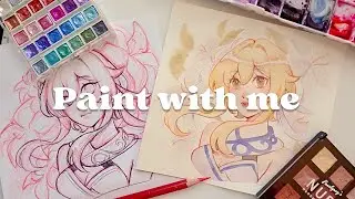 [ENG cc] Paint with me 🎨 Lumine from Genshin Impact | Raveeoftitans