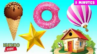 Learn Shapes for Kids Simplified │ Basic Shapes Series-1 By Kuckoo Kids!  3D Animations in English!
