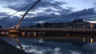 Samuel Beckett Bridge opening time-lapse