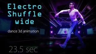 #iClone - Electro Shuffle Wide - #128bpm dance animation loop