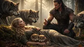 &laquo;Альфа-воин защищает раненую женщину среди волков и щенков &ndash; мрачное фэнтезийное любовное произве...