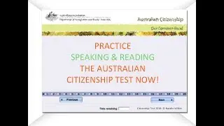 SPEAKING & READING SR0001 Australian Citizenship PracticeTest