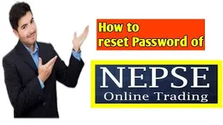 Nepse online trading system password reset