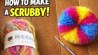 Crochet colorful scrubby