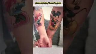 Adorable Disney Couple Tattoos 💕 #disney #couplegoals #tattoo #shorts