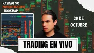 TRADING EN VIVO 29 de Octubre del 2025 | M&Eacute;TODO WYCKOFF + ORDER FLOW + BOOKMAP | NASDAQ LIVE ⚠️