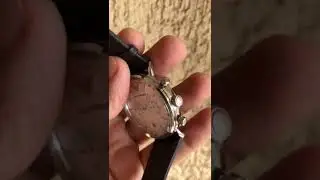 White Dial Black Leather Strap Men's Watch