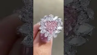 Heart pink cvd diamond ring.