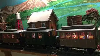 LGB Sachs IVK Alexander Thiemer No. 1 with lighted coaches