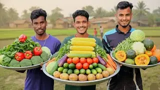 VEGETABLE CURRY | Feeding the village community and children | Traditional Village Cooking