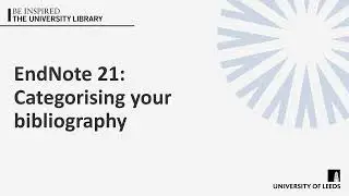 Примечание 21: Категоризация вашей библиографии