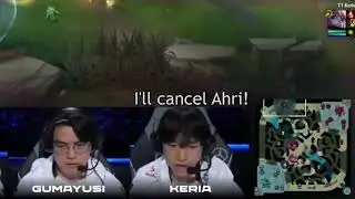 Keria's Poppy Sending Knight's Ahri back to China (Voice Comms+Keria's FOV) 를 중국으로 다시 보내기
