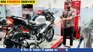 Yahama FOURTH service done | Service cost | Issues | Parts replacement #yamahar15