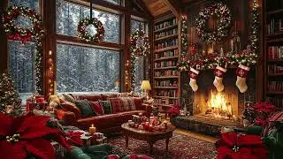 Blizzard Beyond the Cabin | Cozy Fireplace Warmth Creating Calm, Comfort, and Restful Sleep