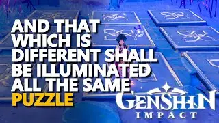 And that which is different shall be illuminated all the same Genshin Impact  Plates Puzzle