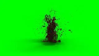Blood Explosion Green Screen
