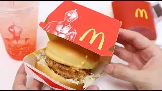 McDonald's Ultraman Burger Chicken Tatsuta and Watermelon McFizz