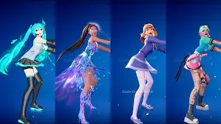 Fortnite I Am Evil Homer Emote With Hatsune Miku Ariana Grande Daphne Selene Skin Thicc 🍑😜 Who Won ?